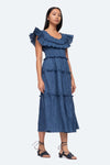 Sea New York - Michah Solid Ramie Flutter Kjole